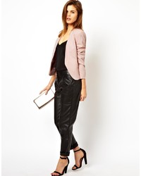Asos Cropped Blazer With Clean Lapel