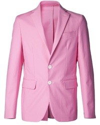 Farfetch Men Clothing Jackets Blazers Pink Fitted single-breasted button blazer 
