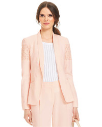 Laundry by Shelli Segal Lace Detail Long Sleeve Button Front Jacket