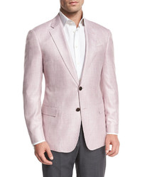 Armani Collezioni Melange Two Button Sport Coat Pink