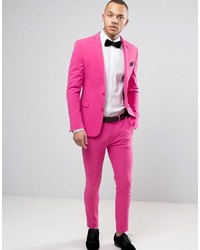 Asos Super Skinny Prom Suit Jacket In Pink