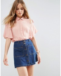 Asos Casual Blouse With Tie Sleeve