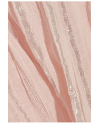 Etoile Isabel Marant Toile Isabel Marant Sara Metallic Cotton Blend Gauze Top Pastel Pink