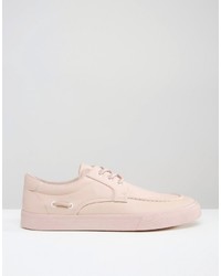 Asos Boat Shoes In Pink