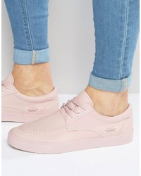 Asos Boat Shoes In Pink