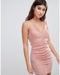 Missguided Glitter Ruched Bodycon Dress
