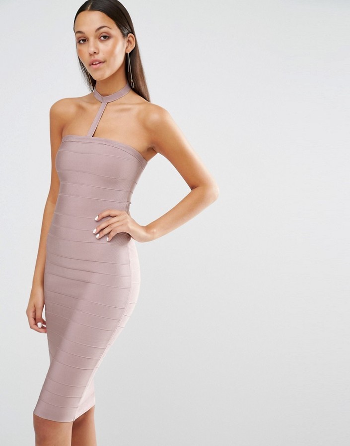 Choker bodycon deals dress missguided