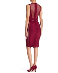 Wow Couture Mesh Contrast Bodycon Dress