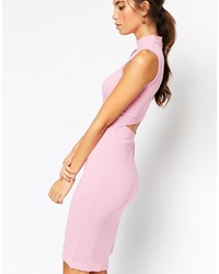 Asos Petite Knitted Sleeveless Dress With Cutout Back