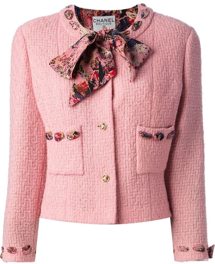 Chanel Vintage Boucle Jacket And Skirt Suit, $3,557