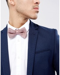 Asos Knitted Bow Tie In Pink