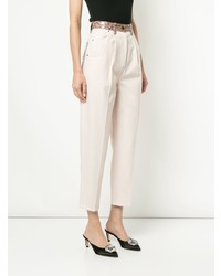 Hillier Bartley Mom Jeans With Python Effect Contrast Detailing
