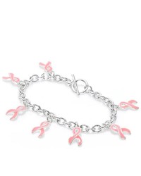 Emitations Breast Cancer Ribbon Jewelry The Legacy Chain Link Charm Bracelet