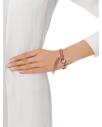 Carolina Bucci Silk Pink Gold Five Strand Lucky Bracelet