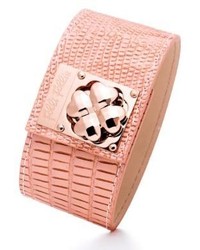 Folli Follie Touch Rose Gold Heart4heart Pink Cuff Bracelet