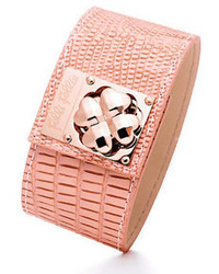 Folli Follie Touch Rose Gold Heart4heart Pink Cuff Bracelet