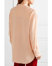 Theory Weekender Pussy Bow Silk Tte Shirt