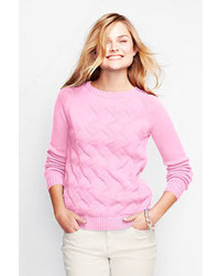 Lands' End Drifter Textured Cable Sweater