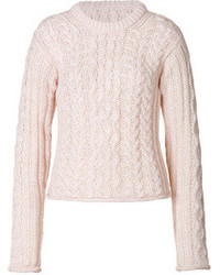 See by Chloe See By Chlo Wool Cotton Blend Cable Knit Pullover