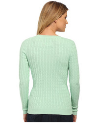 U.S. Polo Assn. Solid Cable Knit Scoop Neck Pullover