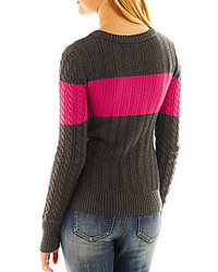 Arizona V Neck Cable Knit Sweater