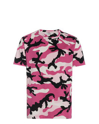 Valentino Camouflage Print Cotton Short Sleeve T Shirt
