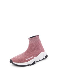 Balenciaga Mid Speed Metallic Sock Sneaker