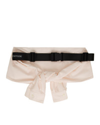 Dheygere Pink And White Sleeve Belt Bag