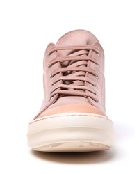 Rick Owens DRKSHDW High Top Lace Up Canvas Sneakers