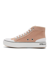 Stella McCartney Pink Canvas High Top Sneakers