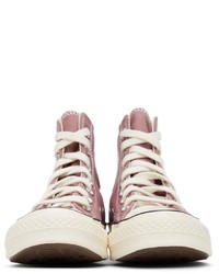 Converse Pink Recycled Canvas Chuck 70 Hi Sneakers