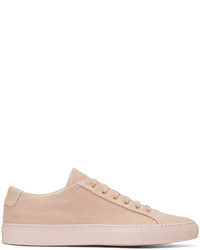 Common Projects Pink Canvas Achilles Low Sneakers