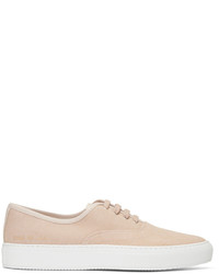 Common Projects Pink Canvas Tournat Four Hole Sneakers