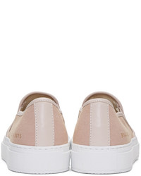 Common Projects Pink Canvas Tournat Slip On Sneakers