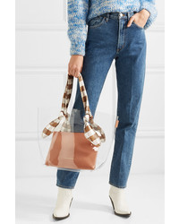 Loeffler Randall Lydia Pvc Leather And Gingham Canvas Tote