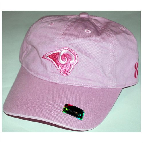 Reebok St Louis Rams Hat Cap Pink Susan G Ko Relax Adjustable