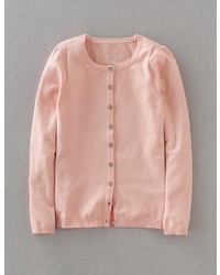 Boden Brand New Favourite Crew Neck Cardigan Sweater Pink Melange