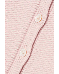 Alexander McQueen Cashmere And Wool Blend Cardigan Pastel Pink