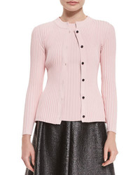 Creatures of the Wind Ribbed Button Front Cardigan Pink