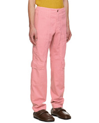 Dries Van Noten Pink Four Pocket Cargo Pants