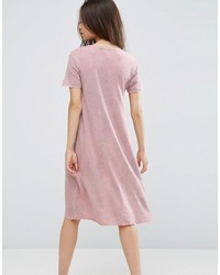 Asos Petite Petite Casual Knot Front Midi T Shirt Dress