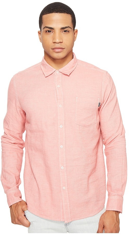 Pink chambray hot sale shirt