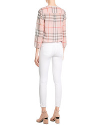 Burberry Brit Cotton Blouse With Check Print