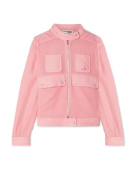 Pink Check Bomber Jacket