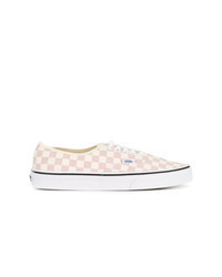 Pink Check Canvas Low Top Sneakers