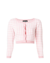 Boutique Moschino Cropped Checked Cardigan