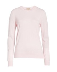 Pink Check Crew-neck Sweater