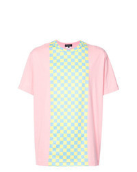 Pink Check Crew-neck T-shirt