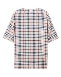 Burberry Checkered Cotton T Shirt