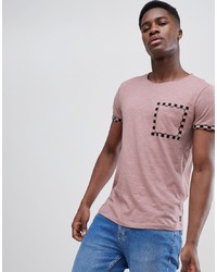 Tom Tailor T Shirt With Printed Checkerboard Pocket